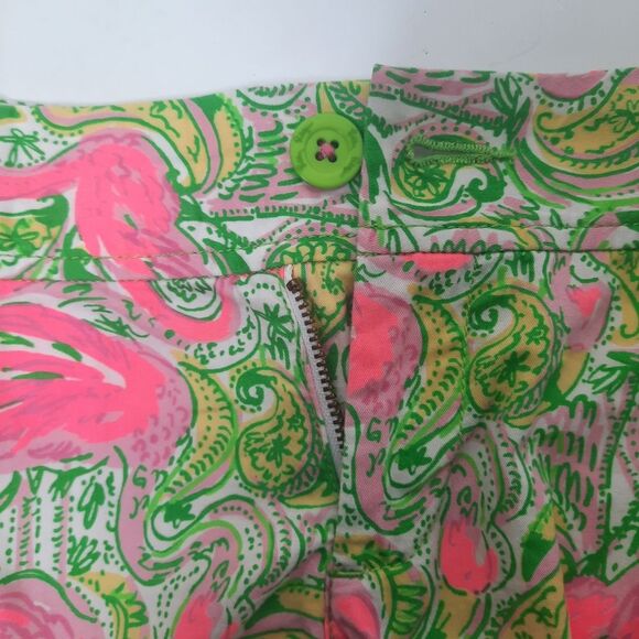 Lilly Pulitzer The Walsh Short Hot Wings Flamingo Size 00 - Picture 4 of 8